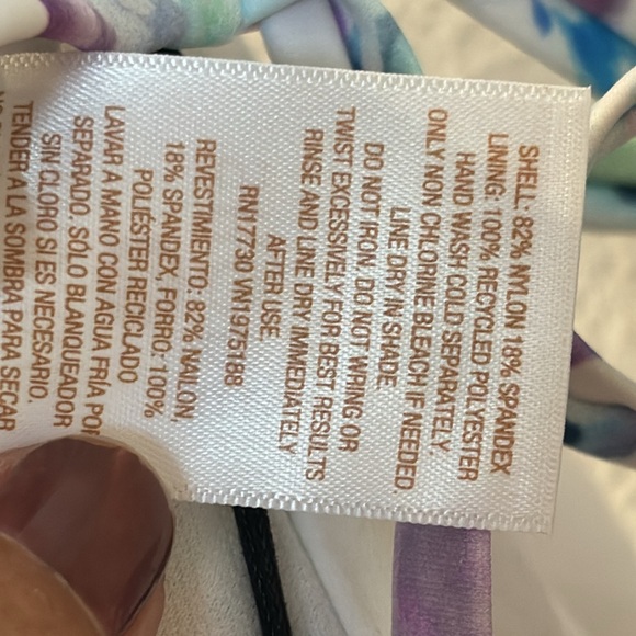 Shade & Shore floral ruffle strap bikini top size XS - Picture 7 of 7